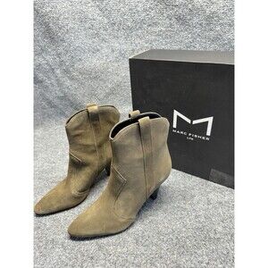 Marc Fisher LTD Carissa (Dark Green Suede) Women's Boots, Size 8.5